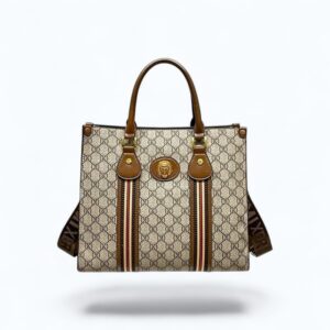 Bolso Tote Elegante con Rayas