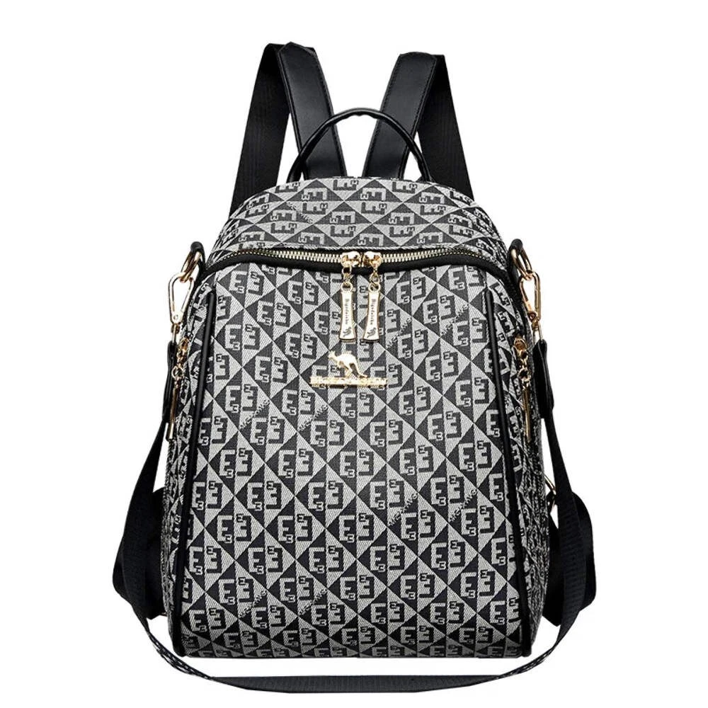 Moda Mochila Retro Famoso Diseñador Estampado con Letras